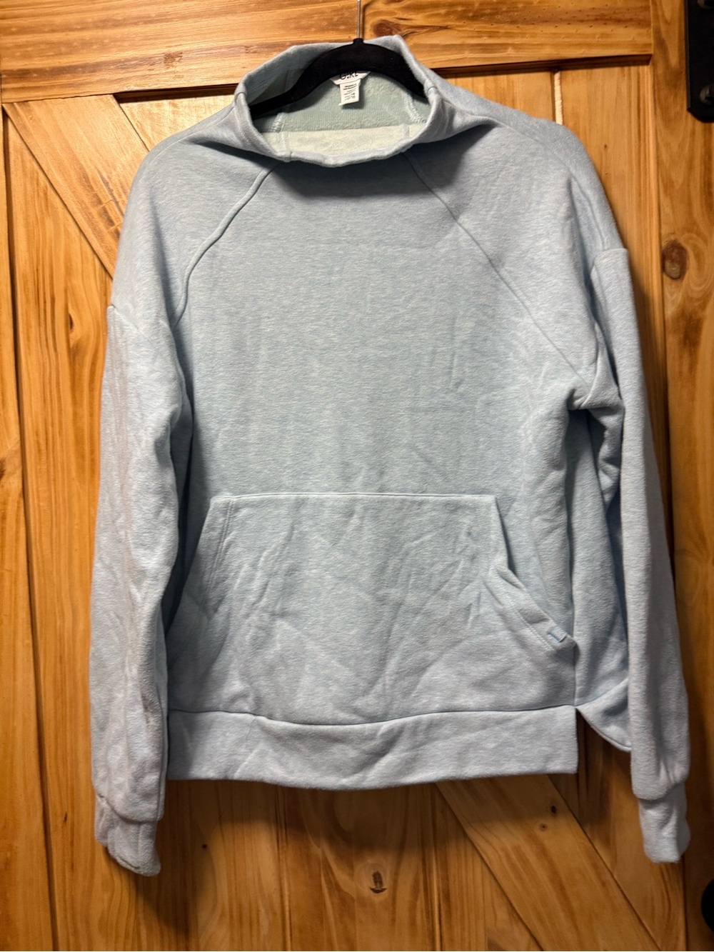 Athleta Light Blue Pullover Hoodie with Kangaroo Pocket